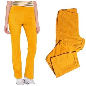 Le lis Women’s Yellow retro High waisted thin corduroy pants Size S L